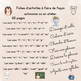 Cahier des sons (qui suit La Roue) - 1re année