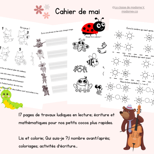 Cahier de consolidation de mai - 1re année