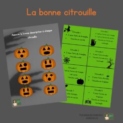 La bonne citrouille (figures planes) - Maternelle à 4e année
