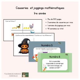 Causeries et Joggings MATHS pour l'année - 1re année