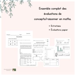 Ensemble complet d'évaluations de concept et Raisonner - 1re année