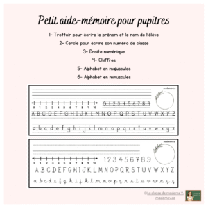 Aide mémoire pour bureaux - 1re année