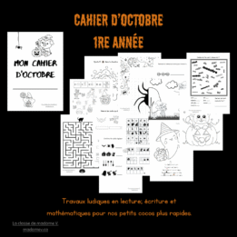 Cahier de consolidation - Octobre - 1re année