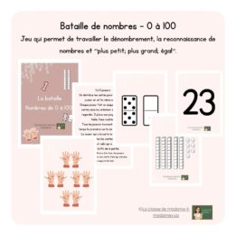 Bataille de nombres - 0 à 100