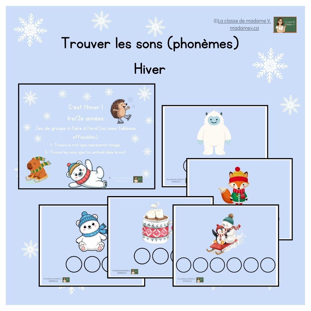 Trouver les sons - L'hiver- 1er cycle