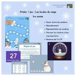 Atelier/jeu : Les boules de neige - 1re année