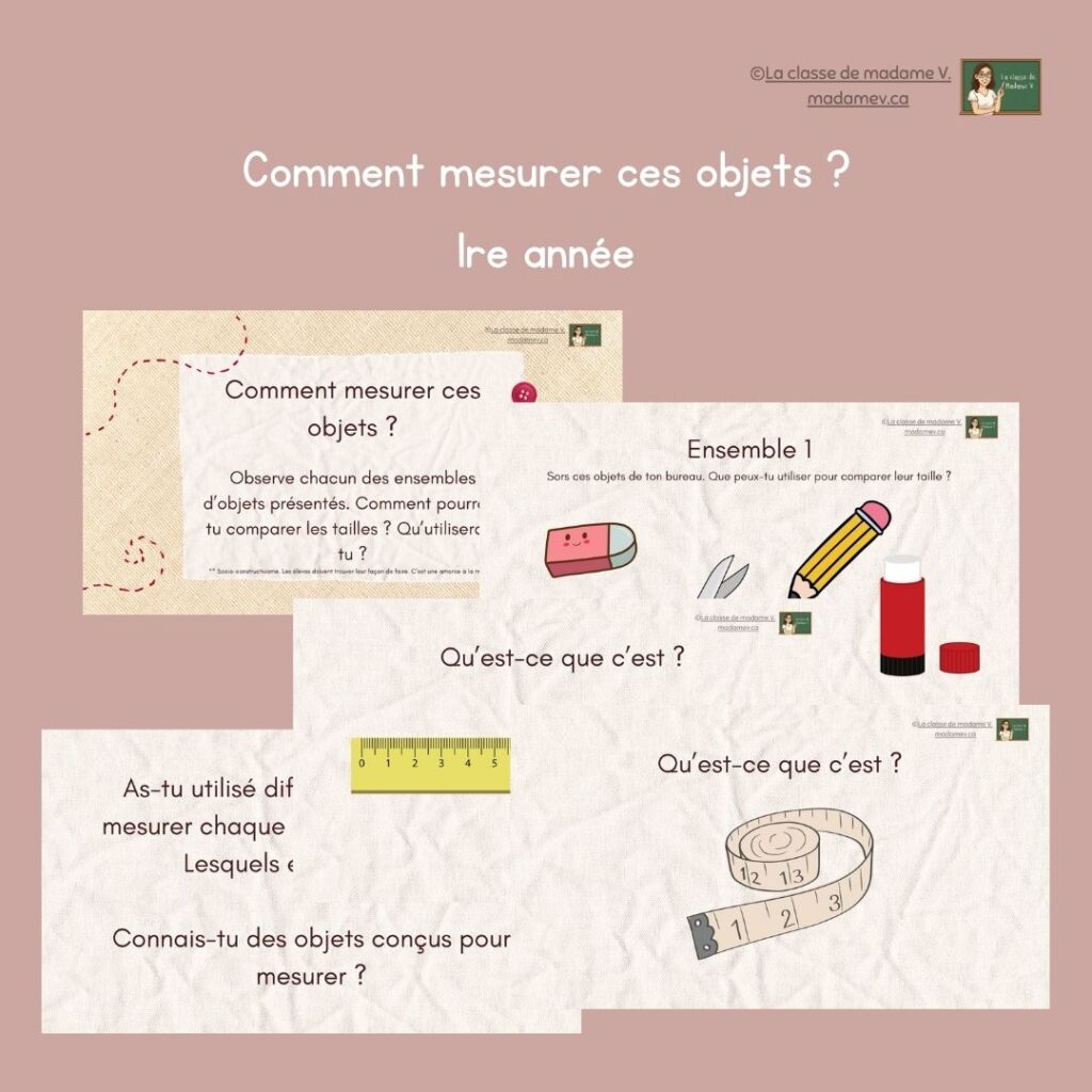 Comment mesurer ces objets ? – La classe de Madame V
