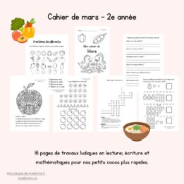 Cahier de consolidation de mars - 2e année