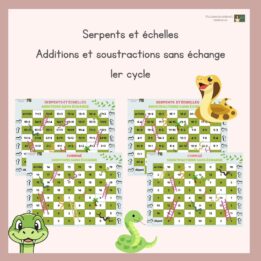 Serpents et échelles - Additions et soustractions - 1er cycle