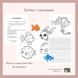 Écriture - Les poissons - 1er et 2e cycles