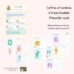 Motricité et apprentissage de lettres/chiffres