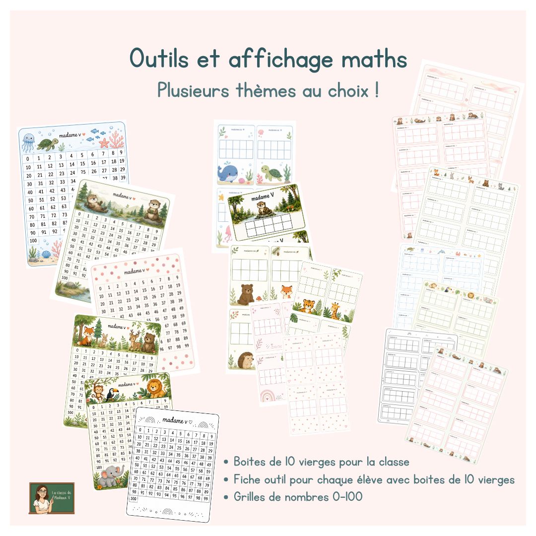 Affichage et outils maths - 6 thèmes