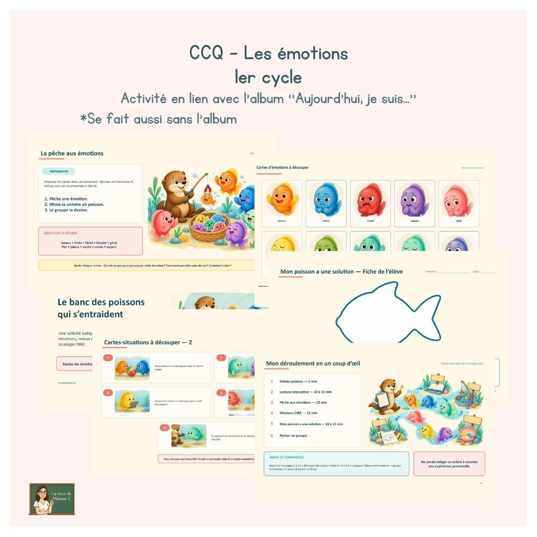 CCQ et DIRE-mentor - Émotions et connaissance de soi - Les poissons