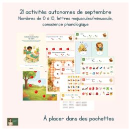 21 activités autonomes/Morning tubs - septembre