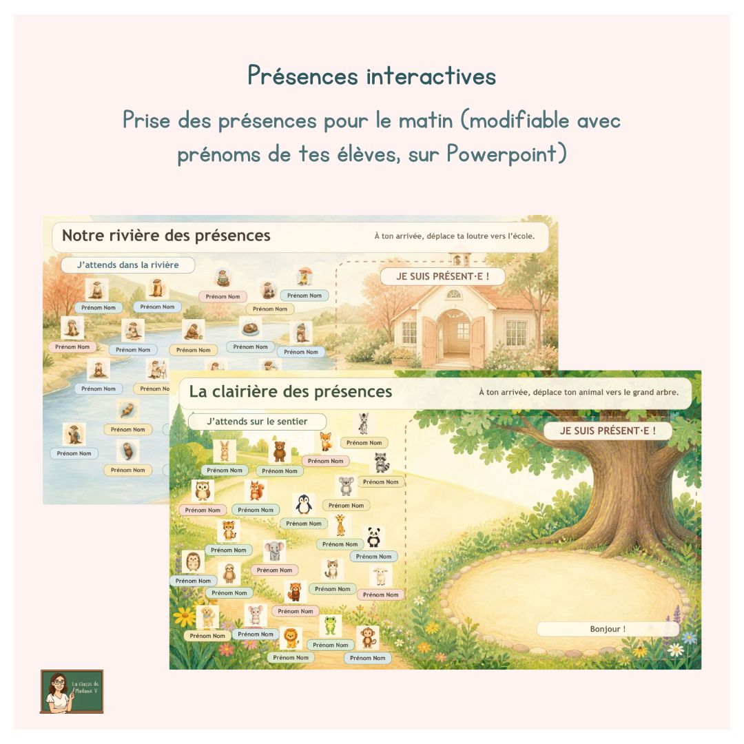Présences au TBI - Version animaux ou loutres