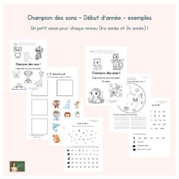 Exemples - Champion des sons - 1re et 2e années