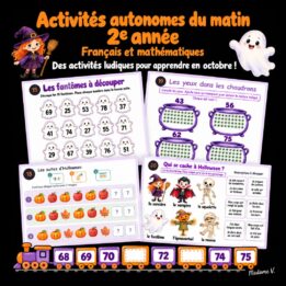 20 activités autonomes/ateliers - octobre - 2e année