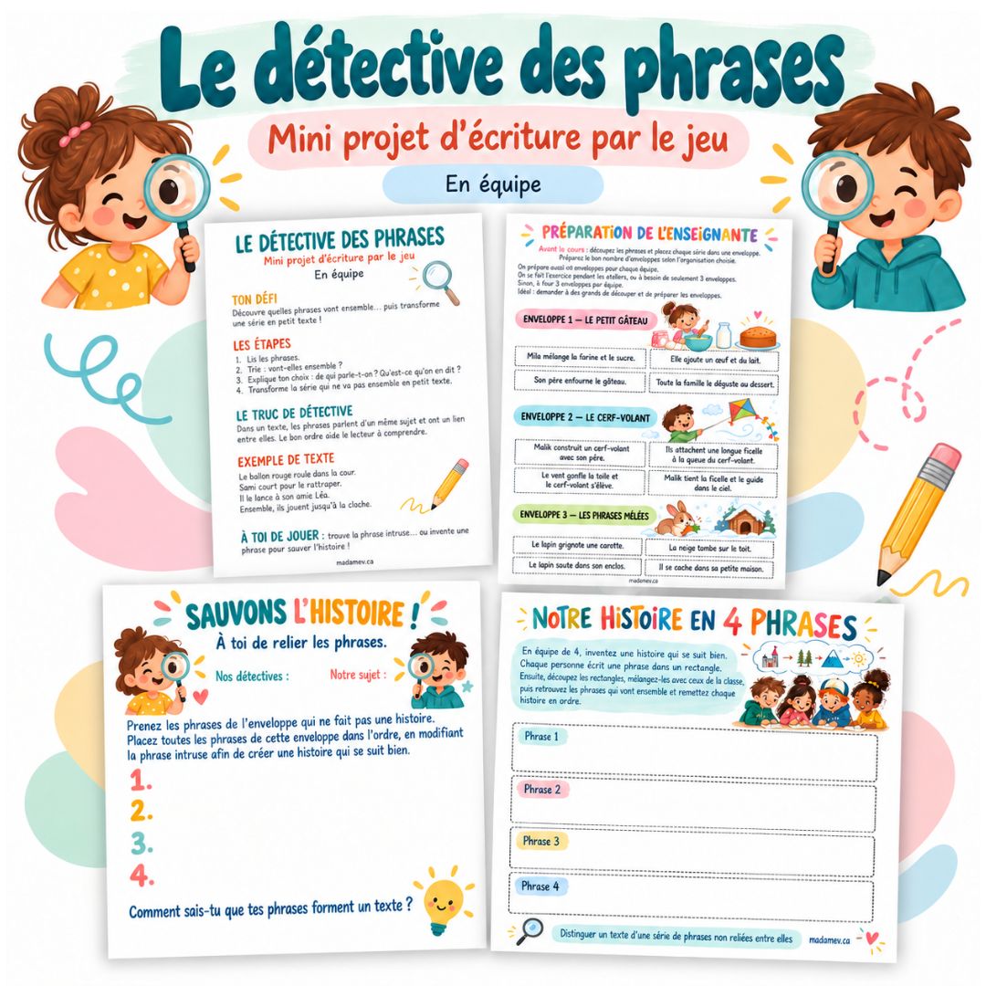 Histoire qui se suit ou non ? 2e année/fin 1re