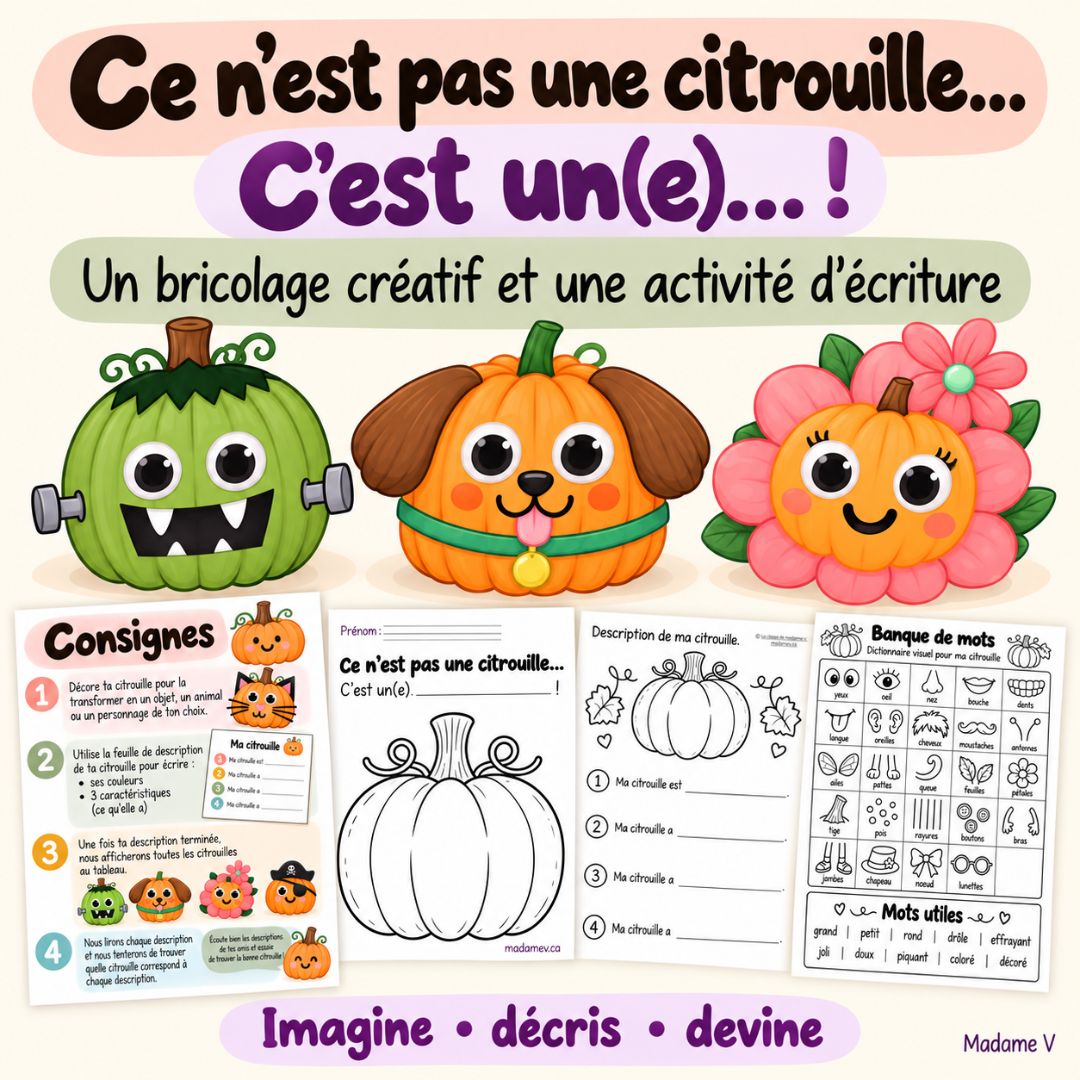 La citrouille (1er cycle) - Écriture