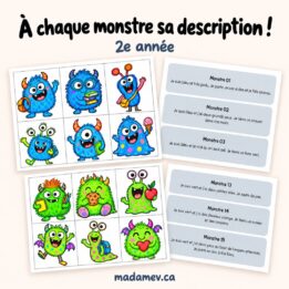 Des descriptions monstrueuses ! - Lecture 2e année